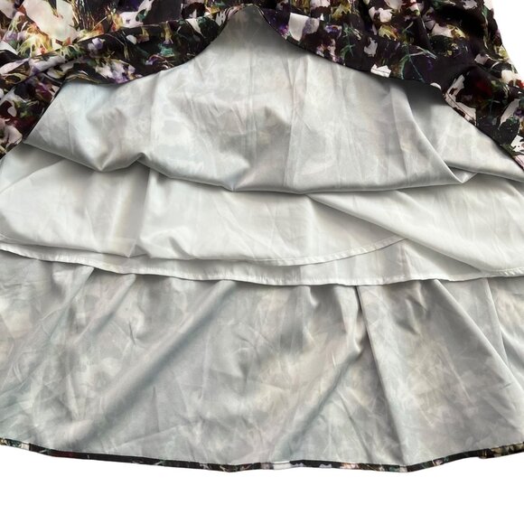 Dalia Macphee Floral Midi Shirt Dress Multicolor Large Modest Twee Full Skirt - Picture 8 of 16